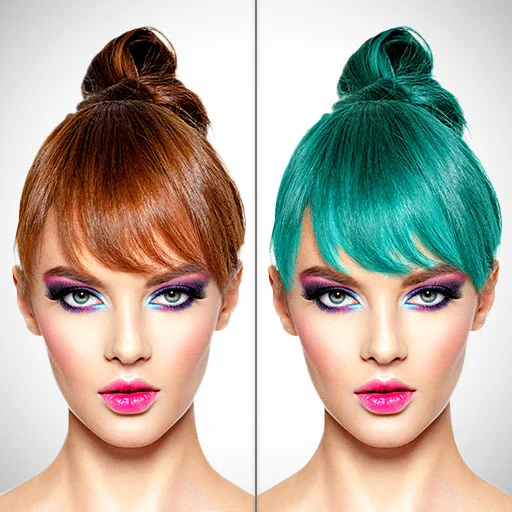 Изменить цвет волос и глаз